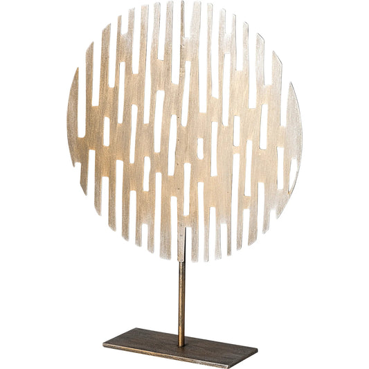 Ezra Circular Decorative Object by Mercana in champagne. Made from unique in a eclectic & global style.