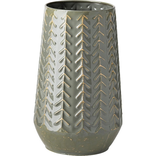Gemma III Metal Chevron Vase by Mercana. Made from unique in a eclectic & global style.
