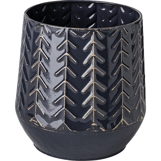 Gemma III Metal Chevron Vase by Mercana. Made from unique in a eclectic & global style.