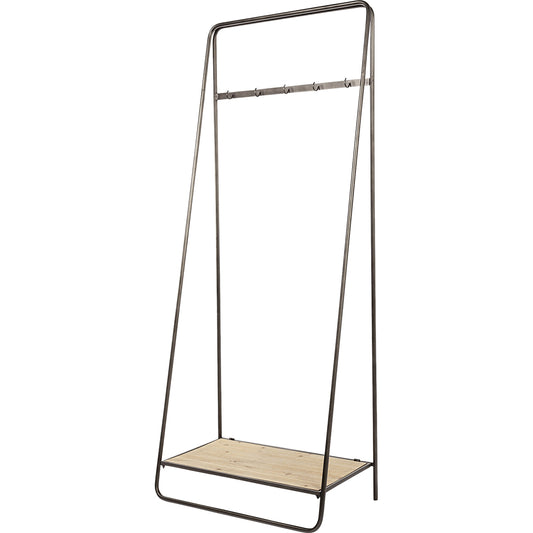 Carell Hall Tree by Mercana in natural. Made from unique in a modern style.