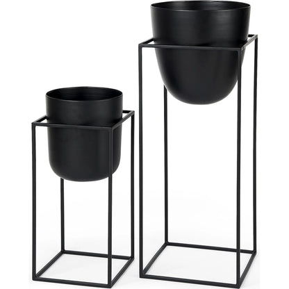 Bumble Plant Stands Set of Two by Mercana in black. Made from unique in a modern style.