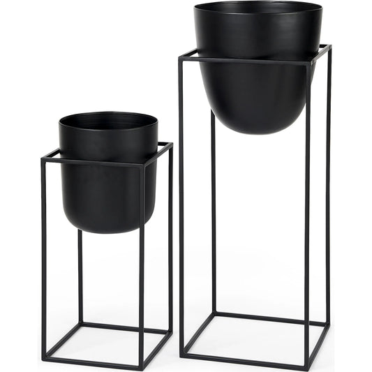 Bumble Plant Stands Set of Two by Mercana in black. Made from unique in a unique style.
