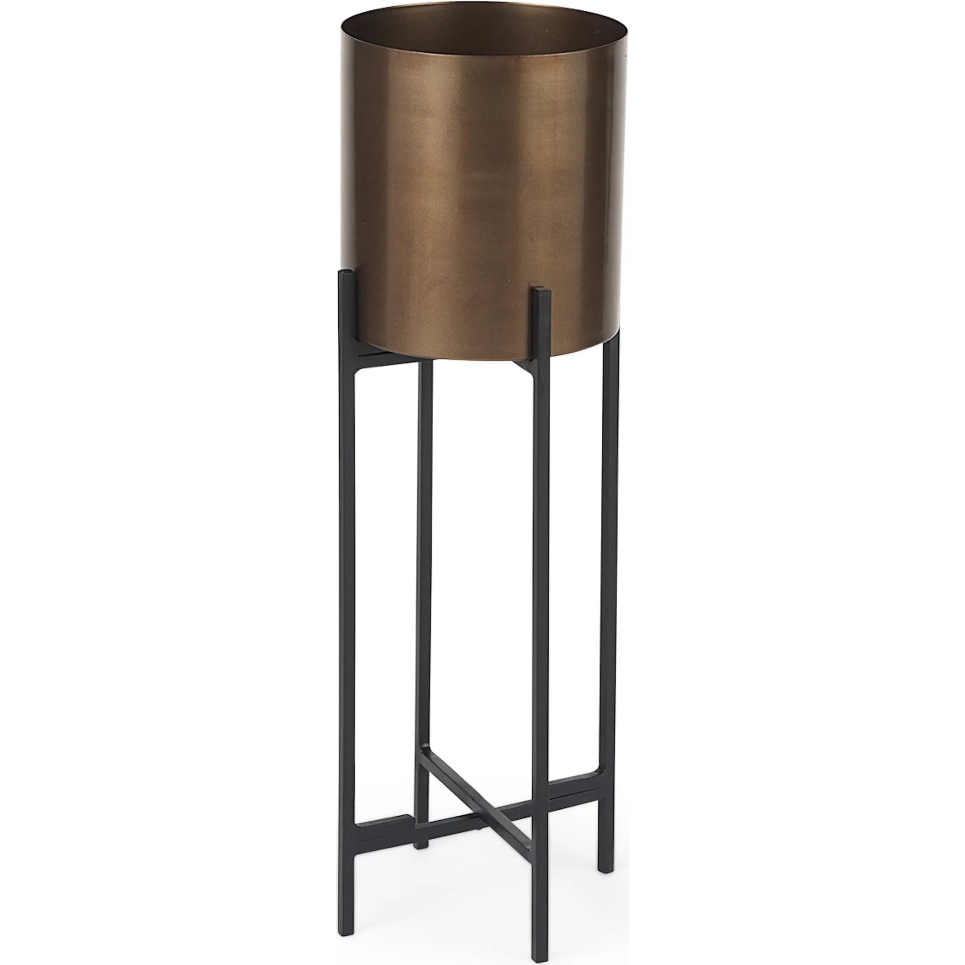 Sowerberry Plant Stand by Mercana in bronze. Made from unique in a modern style.