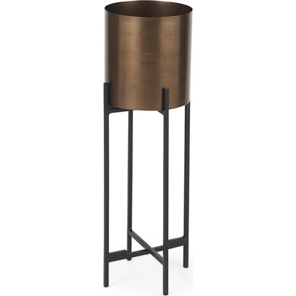 Sowerberry Plant Stand by Mercana in bronze. Made from unique in a modern style.