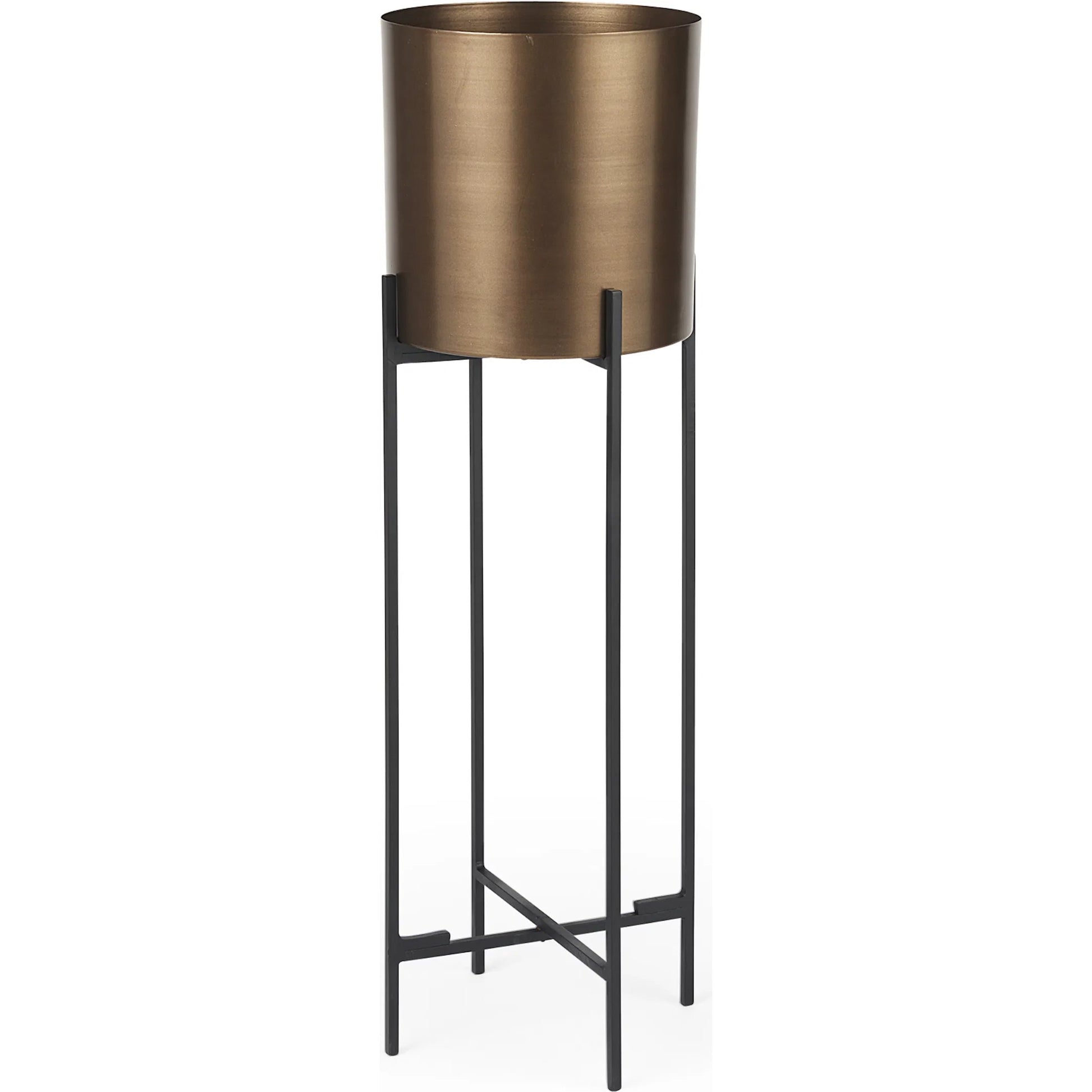 Sowerberry Plant Stand by Mercana in bronze. Made from unique in a modern style.