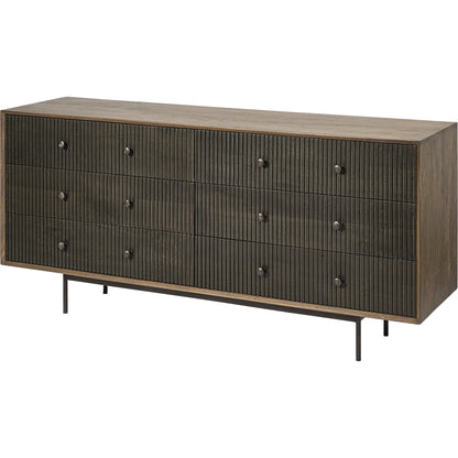 Grace Sideboard by Mercana in two-tone brown. Made from unique in a modern style.