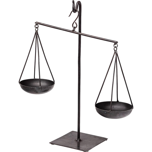 Ellis Vintage Inspired Weighing Scale by Mercana in black. Made from unique in a transitional style.