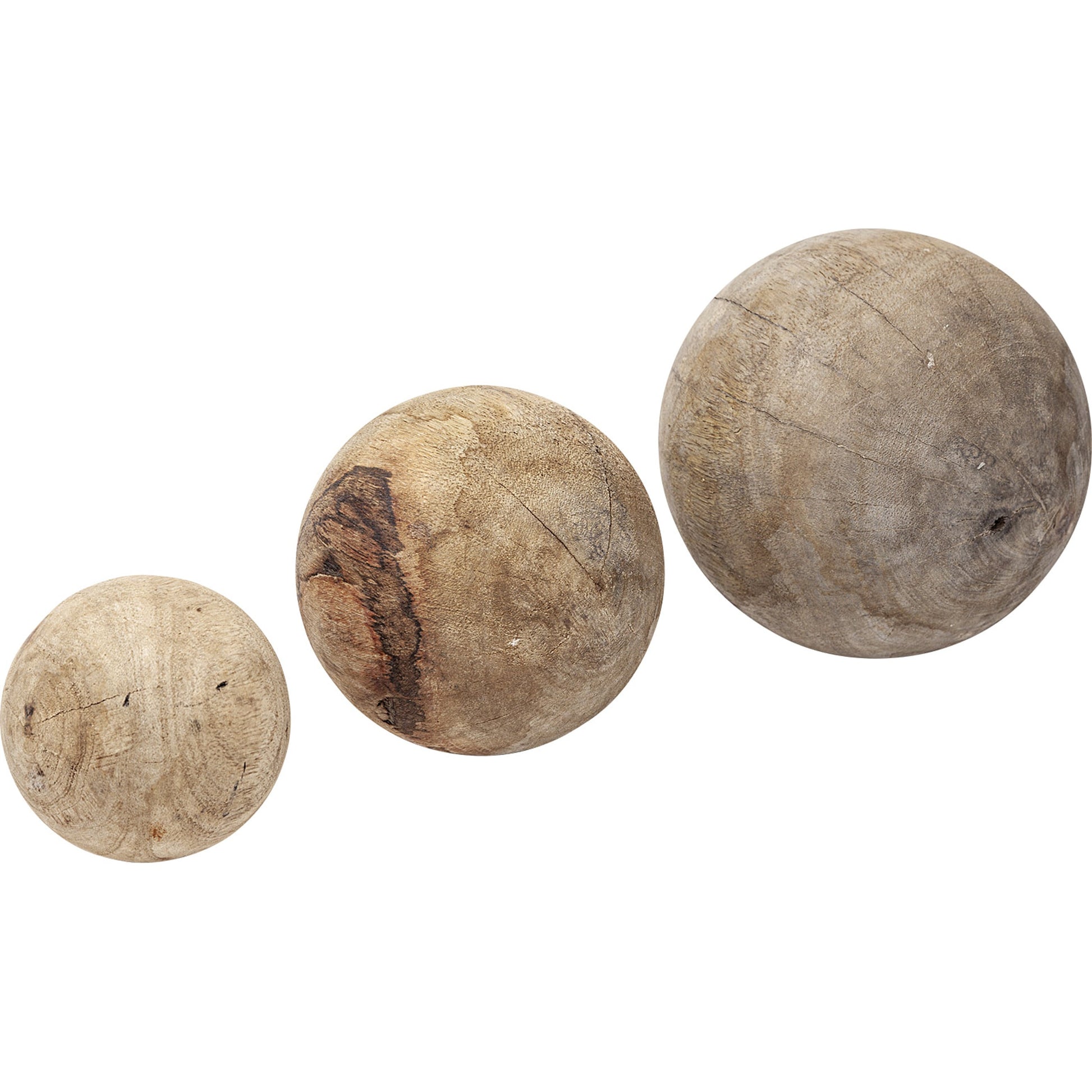 Carrick Decorative Spheres Set of Three by Mercana in natural. Made from unique in a eclectic & global style.