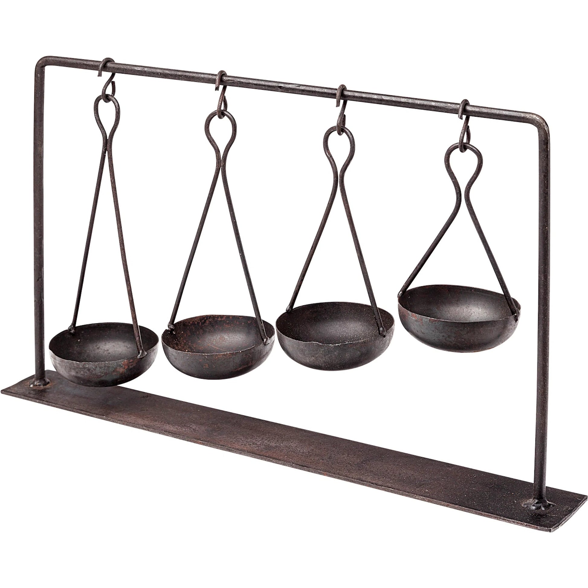 Enos 4 Bowl Ancient Spice Market Decorative Display by Mercana in metal. Made from unique in a modern style.