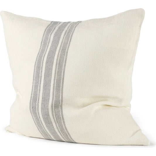 Patrice Pillow Cover by Mercana in cream. Made from cotton blend in a unique style.