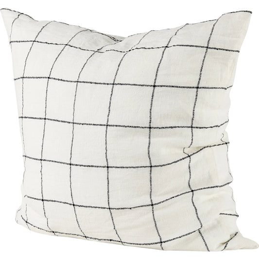 Suzanne Square Pillow Cover by Mercana in black, white. Made from cotton blend in a unique style.