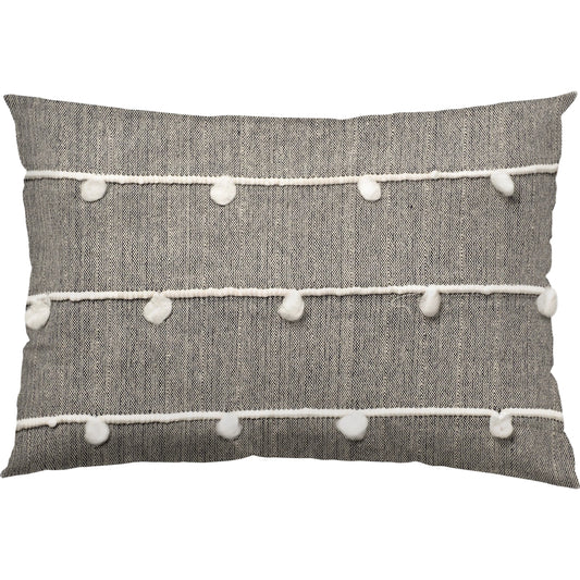 Linda Lumbar Pillow Cover by Mercana in cream. Made from fabric in a unique style.