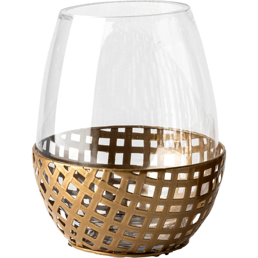 Reena I Woven Base Table Candle Holder by Mercana. Made from unique in a modern style.