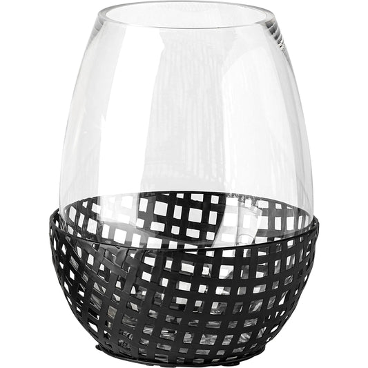 Reena I Woven Base Table Candle Holder by Mercana. Made from unique in a modern style.