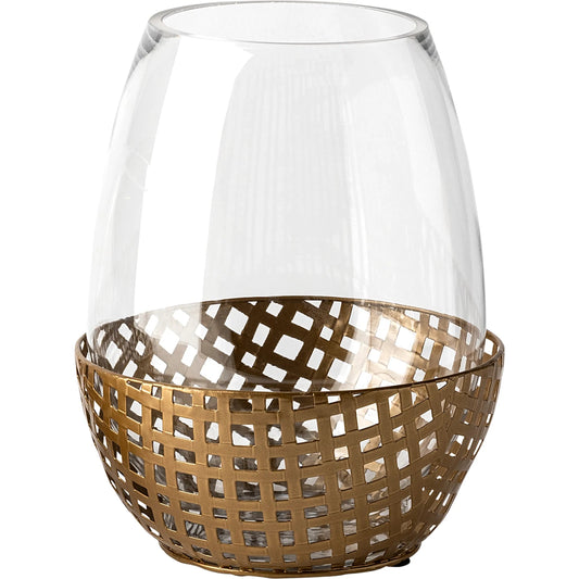 Reena I Woven Base Table Candle Holder by Mercana. Made from unique in a modern style.