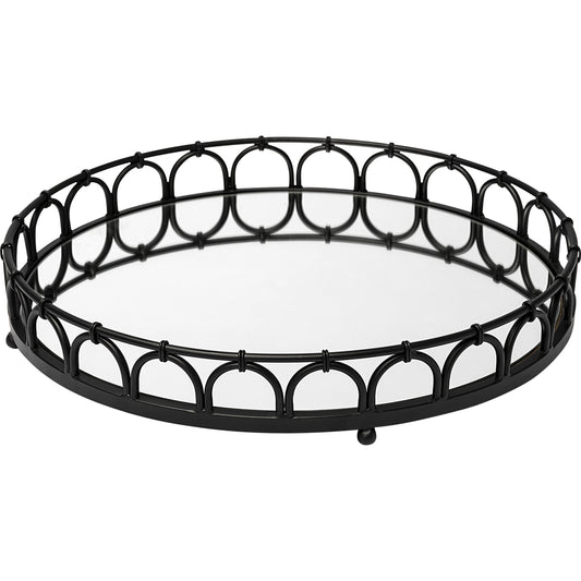Maud Ed Bottom Round Serving Tray by Mercana in natural. Made from unique in a transitional style.