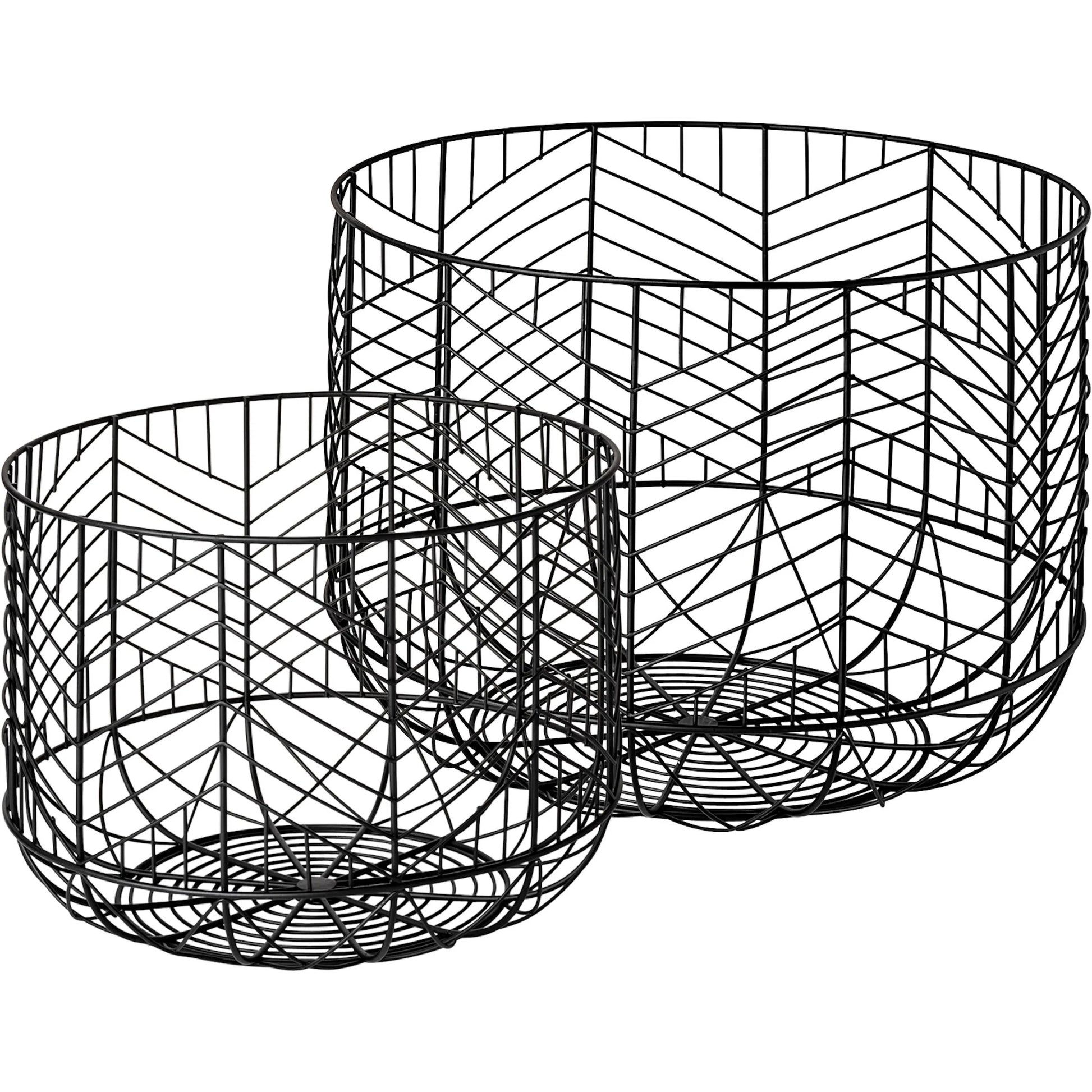 Idris Geometric Mesh Bowls Set of Two by Mercana in black. Made from unique in a eclectic & global style.