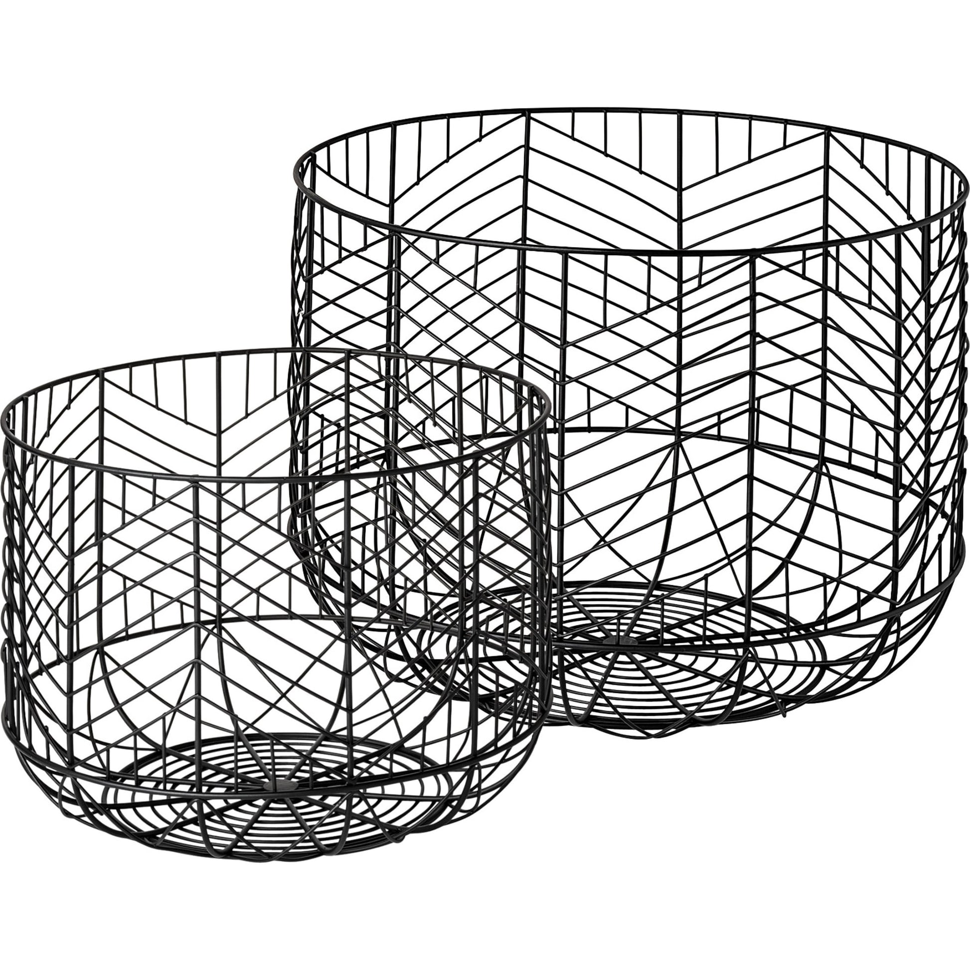 Idris Geometric Mesh Bowls Set of Two by Mercana in black. Made from unique in a eclectic & global style.