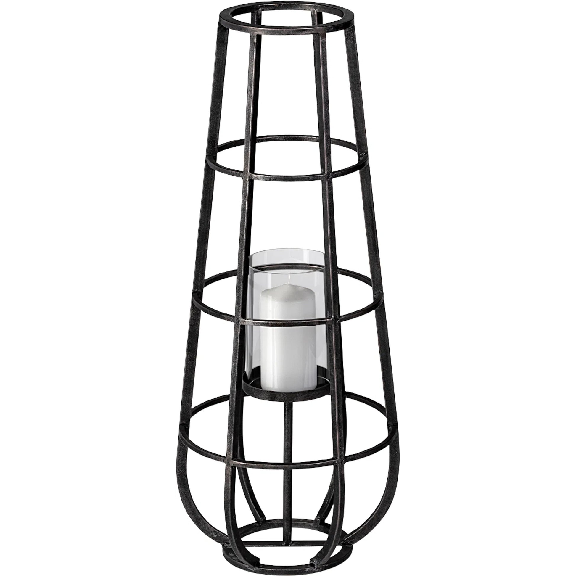 Bella Cylindrical Cage Candle Holder Lantern by Mercana in natural. Made from unique in a modern style.