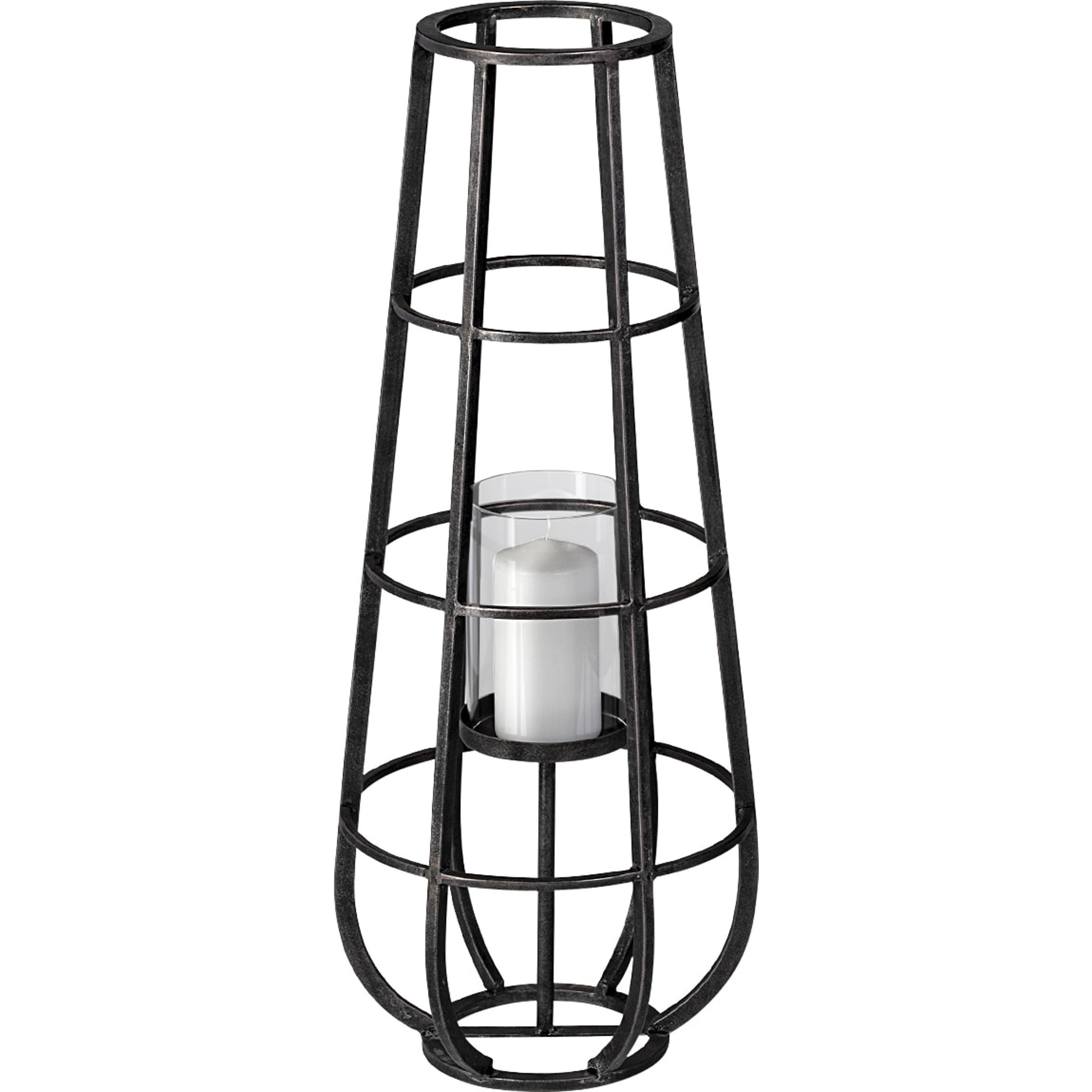 Bella Cylindrical Cage Candle Holder Lantern by Mercana in natural. Made from unique in a modern style.