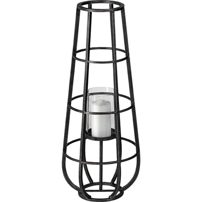 Bella Cylindrical Cage Candle Holder Lantern by Mercana in natural. Made from unique in a modern style.