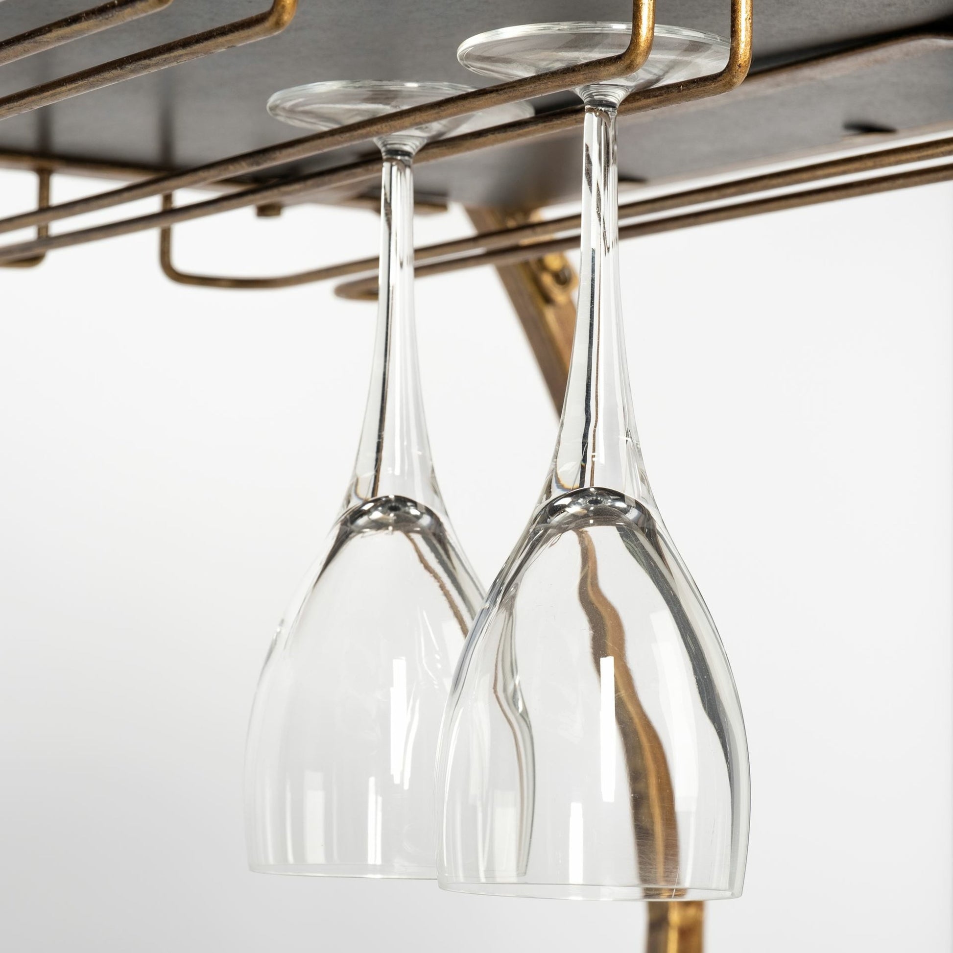 Carola Bar Cart by Mercana in gold. Made from unique in a modern style.