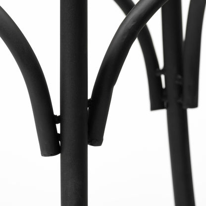 Etienne Table by Mercana in black wood, white marble. Made from unique in a eclectic & global style.