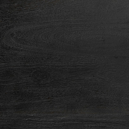 Etienne Table by Mercana in black wood, white marble. Made from unique in a eclectic & global style.
