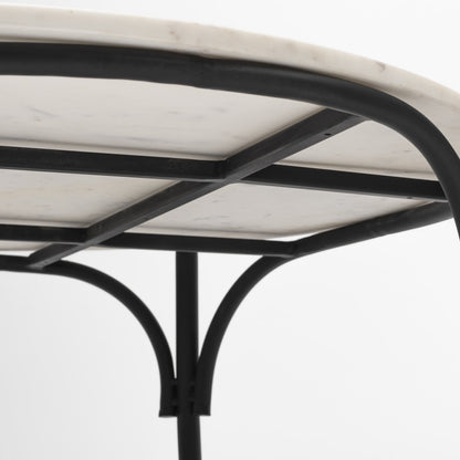 Etienne Coffee Table by Mercana in white marble. Made from marble in a cottage & farmhouse style.