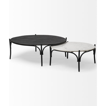 Etienne Coffee Table by Mercana in white marble. Made from marble in a cottage & farmhouse style.
