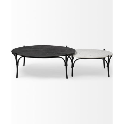 Etienne Coffee Table by Mercana in white marble. Made from marble in a cottage & farmhouse style.