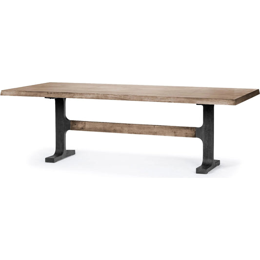 Araxi Dining Table by Mercana in natural. Made from unique in a rustic style.