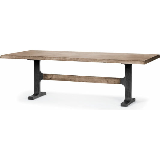 Araxi Dining Table by Mercana in natural. Made from unique in a rustic style.