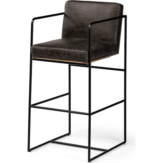 Stamford Leather Seat Bar/Counter Stool by Mercana. Made from unique in a modern style.