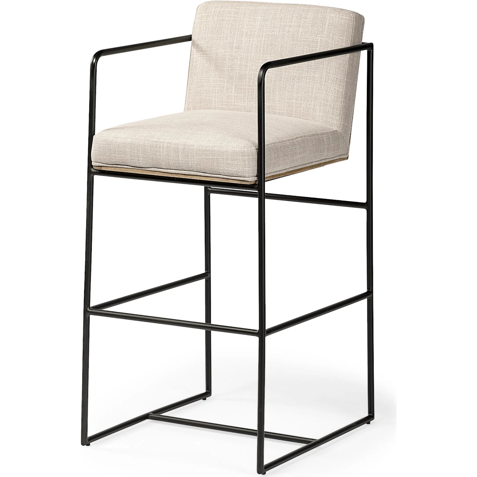 Stamford Leather Seat Bar Stool by Mercana. Made from unique in a modern style.