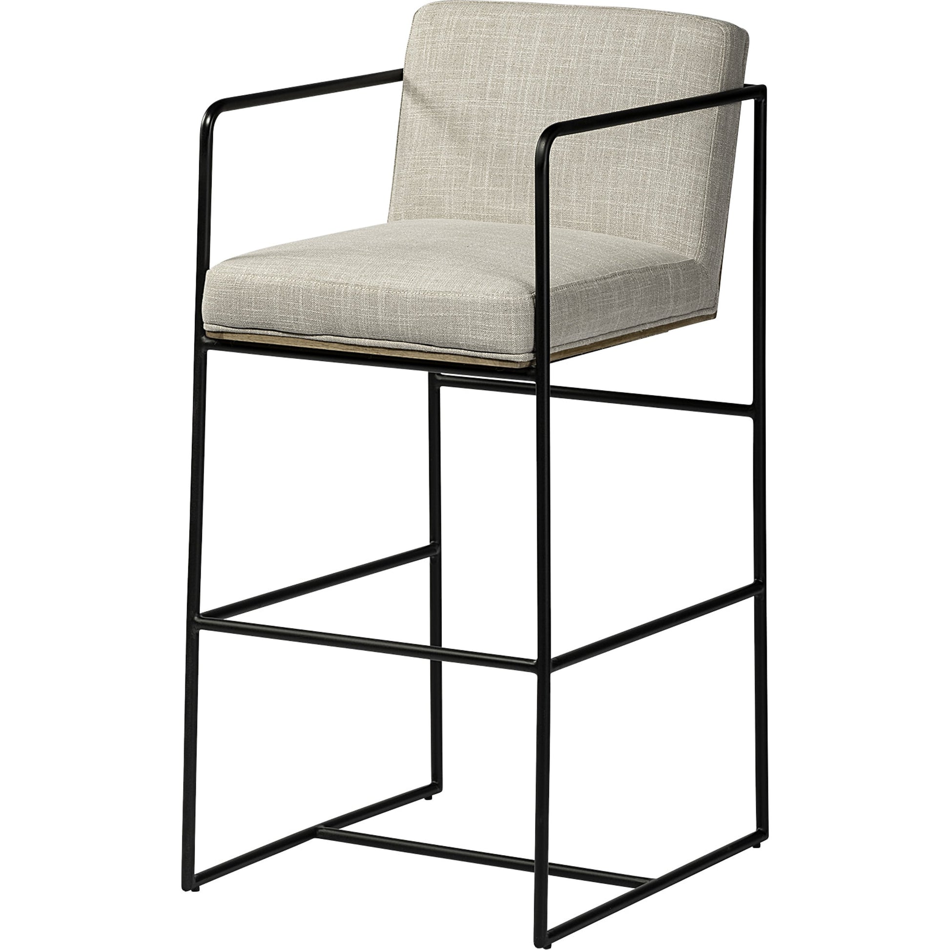 Stamford Leather Seat Bar Stool by Mercana. Made from unique in a modern style.