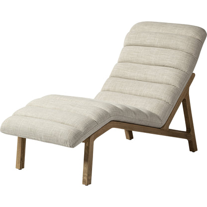 Pierre Chaise Lounge by Mercana in cream. Made from unique in a modern style.