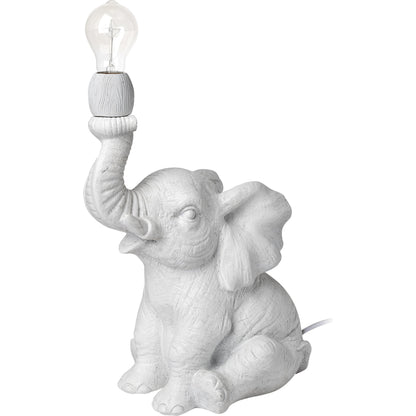 Tantor Table Lamp by Mercana in gray. Made from unique in a eclectic & global style.