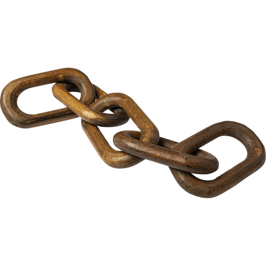 Alix Wooden Hand-Made 5 Link Chain by Mercana in natural. Made from unique in a eclectic & global style.