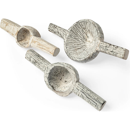 Oro White Tribal Inspired Measuring Cups Set of Three by Mercana. Made from unique in a eclectic & global style.