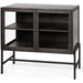 Arelius Accent Cabinet by Mercana. Made from glass, solid wood, steel in a modern style.