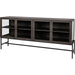Arelius Sideboard by Mercana. Made from glass, solid wood, steel in a modern style.