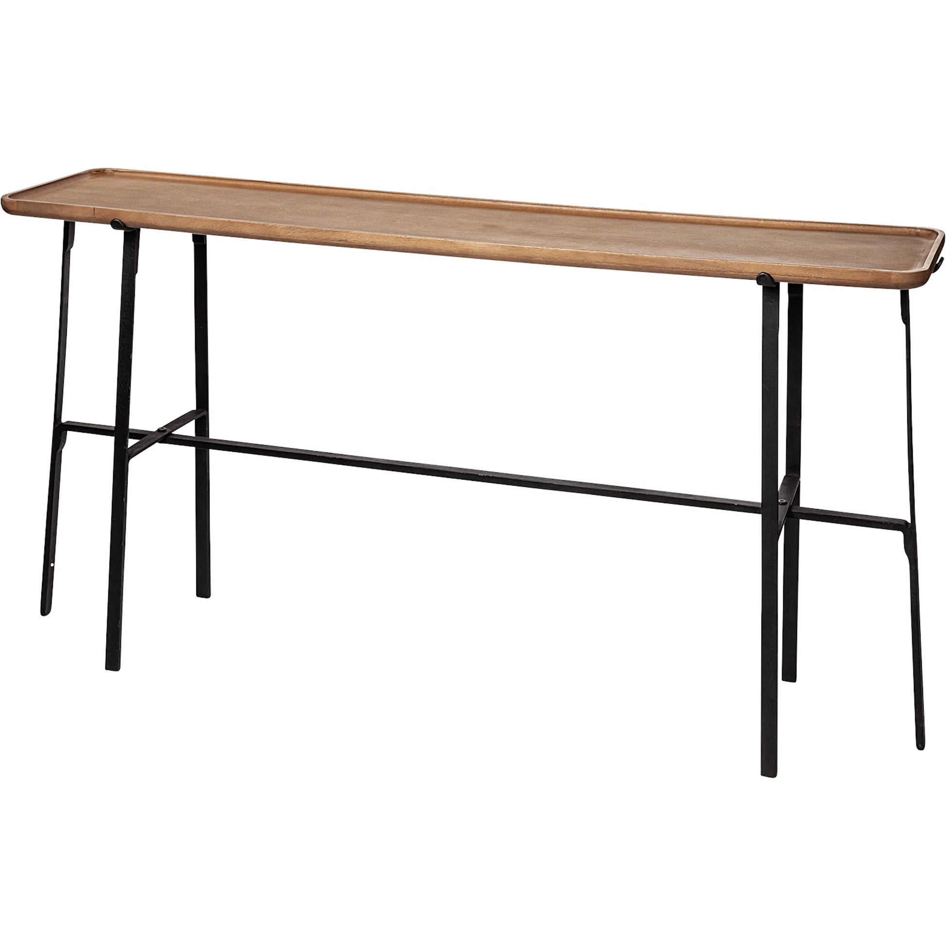 Helios Console Table by Mercana in mango wood, natural. Made from unique in a modern style.