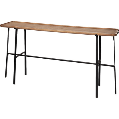 Helios Console Table by Mercana in mango wood, natural. Made from unique in a modern style.