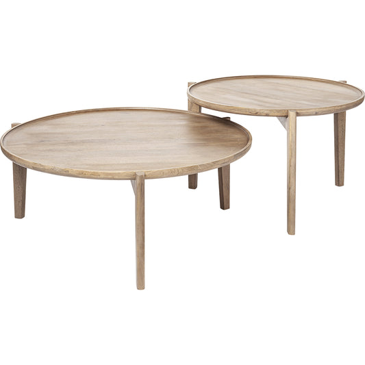 Cleaver Coffee Table by Mercana in dark brown. Made from unique in a modern style.