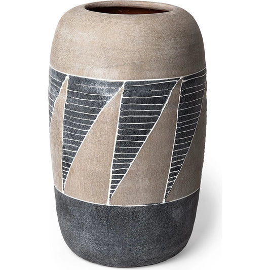 Cove Vase by Mercana in gray. Made from ceramic in a eclectic & global style.