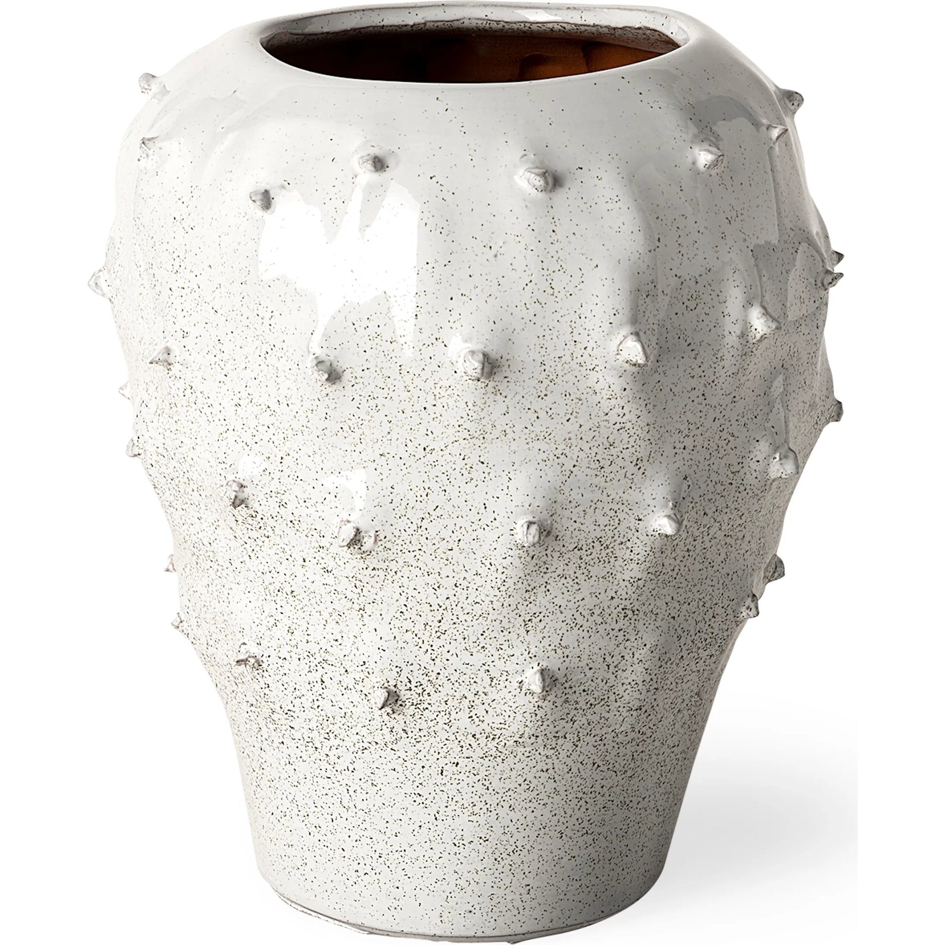 Julian Glossy Spoked Vase by Mercana in white. Made from unique in a eclectic & global style.
