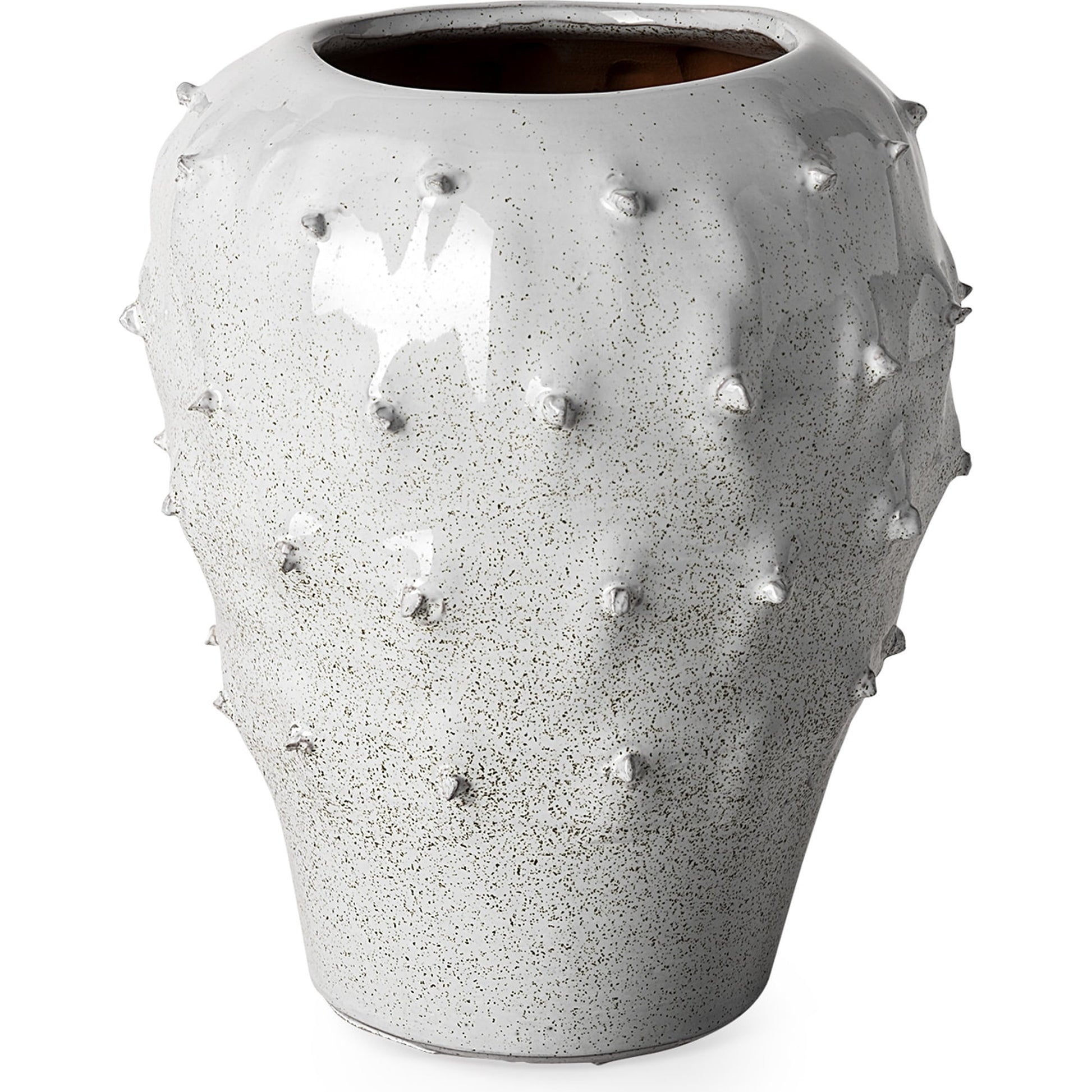 Julian Glossy Spoked Vase by Mercana in white. Made from unique in a eclectic & global style.