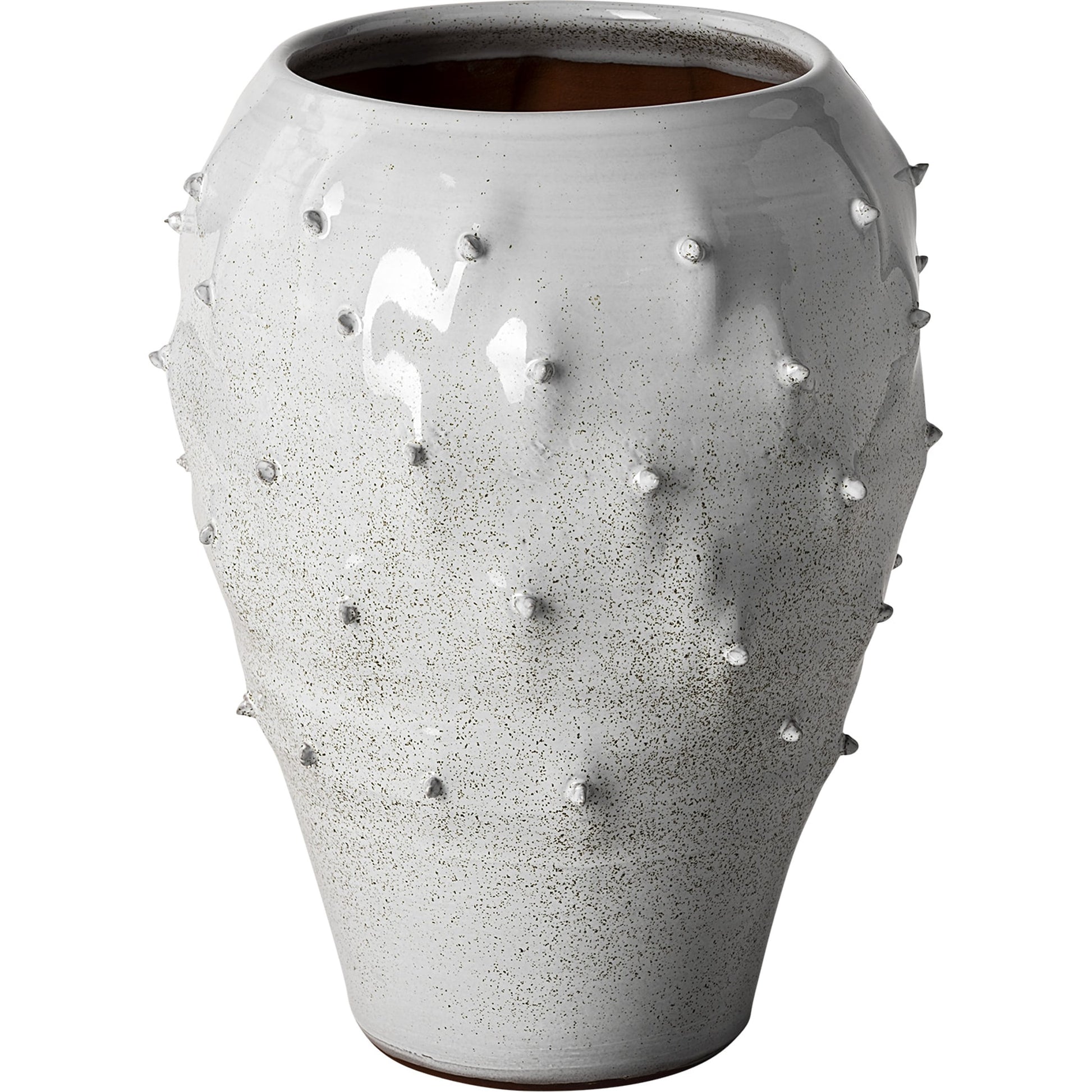 Julian Glossy Spoked Vase by Mercana in white. Made from unique in a eclectic & global style.