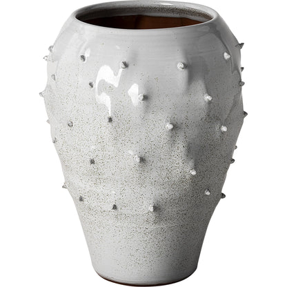 Julian Glossy Spoked Vase by Mercana in white. Made from unique in a eclectic & global style.
